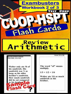 cover image of COOP-HSPT Test Arithmetic Review&#8212;Exambusters Flashcards&#8212;Workbook 2 of 3